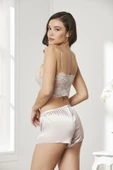 Pierre Cardin 4lü Gecelik Sabahlık Şort Çeyiz Set 7005 Pudra - 7