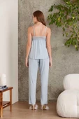 Pierre Cardin 2820 Kadın Mist Dantelli Penye 3'lü Sabahlıklı Pijama Takım - 3