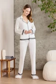 Pierre Cardin Ekru Penye Kadın Pijama Takımı 2200 - 1
