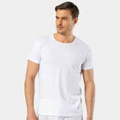 Cacharel - Bisiklet Yaka T-shirt 1305/Beyaz - 2