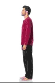 Pierre Cardin Erkek Pijama Takımı 5454 Bordo - 3