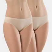 Türen Kadın Biyeli Dikişsiz 2'li Pamuklu Bikini Külot 270/Ten - 1