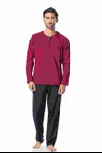Pierre Cardin Erkek Pijama Takımı 5454 Bordo - 2