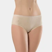 Türen Kadın Ribanalı Dikişsiz 2'li Pamuklu Bikini Külot 234/Ten - 2