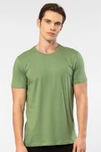 Cacharel Erkek Bisiklet Yaka T-shirt 2169/Yeşil - 2