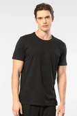 Cacharel Erkek Bisiklet Yaka T-Shirt 2169/Siyah - 5