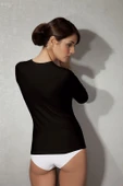 Doreanse Kadın Modal Yuvarlak Yaka Uzun Kollu T Shirt 8512 - 3