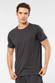 Cacharel Erkek Bisiklet Yaka T-shirt 2169/Antrasit - 1