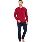 Pierre Cardin Erkek Bordo Damat Çeyizlik Pijama Takımı 2020 - 2