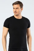 Cacharel - Bisiklet Yaka T-shirt 1305/Siyah - 1