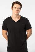 Cacharel 2192/Siyah Erkek Kısa Kollu Modal Pijama Takımı - 5