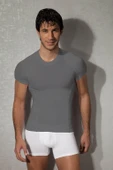 Doreanse Erkek Modal Yuvarlak Yaka Kısa Kol T Shirt 2535 Füme - 1