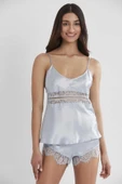 Pierre Cardin Saten Mist 3lü Kimono Şort Takımı 2490 - 6