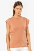 Türen Kadın Vatka Görünümlü T-shirt 3401/Somon - 5
