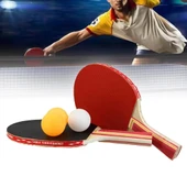 Başlangıç Seviye Masa Tenis Raket Seti 2 Raket+3 Pinpon Topu - 1