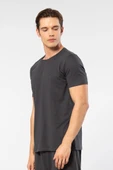 Cacharel Erkek Bisiklet Yaka T-shirt 2169/Antrasit - 5