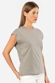 Türen Kadın Vatka Görünümlü T-shirt 3401/Gri - 4