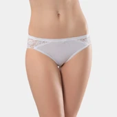 Türen Kadın Likralı Dantelli Bikini (2'li Paket) 956/Beyaz - 2