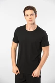 Cacharel Erkek Bisiklet Yaka T-Shirt 2169/Siyah - 6