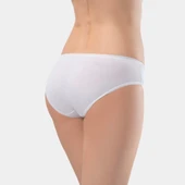 Türen Kadın Beli Lastikli Likralı 2'li Pamuklu Bikini Külot 955/Beyaz - 3