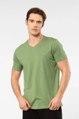 Cacharel Erkek V Yaka T-shirt 2170/Yeşil - 1