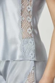 Pierre Cardin 438 Saten Şort Takım Mist - 2