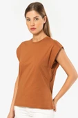 Türen Kadın Vatka Görünümlü T-shirt 3401/Tarçın - 8