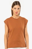 Türen Kadın Vatka Görünümlü T-shirt 3401/Tarçın - 1