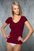 Doreanse Kadın Modal V Yaka Kısa Kollu T Shirt 9380 - 4