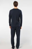 Cacharel Erkek Uzun Kollu Modal Pijama Takım 2237/Lacivert - 7