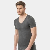 Türen Termal V Yaka Kısa Kol (Unisex) 191/Gri - 1