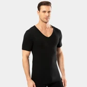 Cacharel - Termal kısa kol v yaka 1602/Siyah - 4