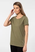 Wtshirt London  Kısa kollu Bisiklet Yaka Kadın T-shirt Haki - 2