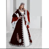 Bindallı Kına Elbisesi 5 Parça 20-123 Bordo - 1