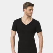 Türen Termal V Yaka Kısa Kol (Unisex) 191/Siyah - 4