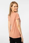 Wtshirt London  Kısa kollu Bisiklet Yaka Kadın T-shirt Somon - 3