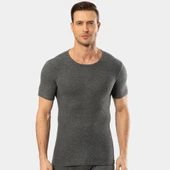 Cacharel - Termal kısa kol bisiklet yaka 1601/Gri - 2