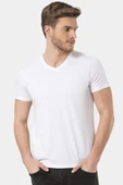 Wtshirt V yaka Erkek Tişört New York - 1