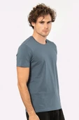 Cacharel Erkek Bisiklet Yaka Likralı T-shirt 1331/MAVİ - 3