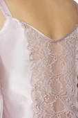 Pierre Cardin Pudra Saten Dantelli 3'lü Kadın Sabahlık-Şort Takım 2480 - 6