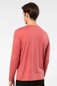 Cacharel Erkek Modal Pamuk V Yaka T-shirt 2243/Mercan - 7