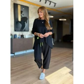 Lucky Life Kadın Iki Iplik Viskon Pamuk Kumaş Arma Detaylı Ikili Takım - 8