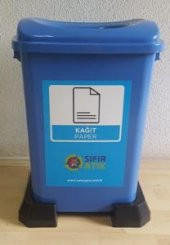Sıfır Atık Geri Dönüşüm Atık Kağıt Atık Kovası 50 Lt - 3