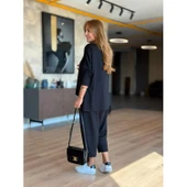 Lucky Life Kadın Iki Iplik Viskon Pamuk Kumaş Arma Detaylı Ikili Takım - 10