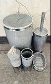 BANYO SETİ 5 Lİ MERMER DESEN ANTRASİT GRİ - 1
