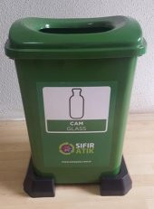 Sıfır Atık Geri Dönüşüm Atık Cam Atık Kovası 50 Lt - 2