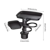 360° Derece Bardak Tutucu ve Döner Tabla 4'ü 1 Arada Çok Amaçlı Bardaklık - 3