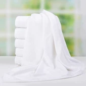 10 ADET Otel Havlusu Pamuklu 70x140cm Yüksek Kaliteli Beyaz Banyo Havlusu 400gr Havlu - 1