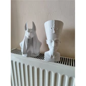 Antik Mısır Nefertiti ve Anubis Biblo 20 Cm - 1