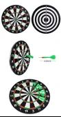 Dart Tahtası Seti 15 İnç Büyük Orta Boy Çift Taraflı Dart Tahtası Oyun Seti thumbnail 4